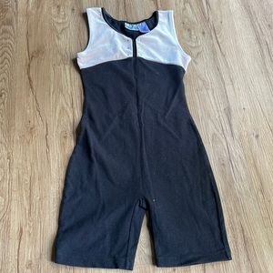 Danskin Black and blush pink gymnastic unitard